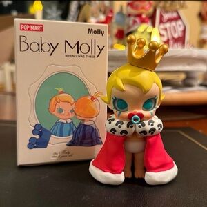 Pop Mart Baby Molly When I Was Three Series Figure Secret KING OF THE WORLD